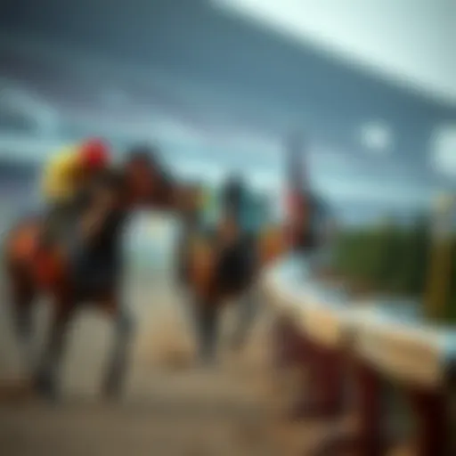 A historical depiction of horse racing in Korea