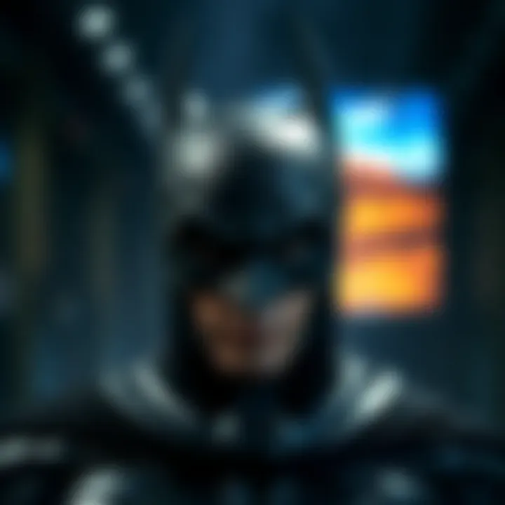 Batman reflecting inner conflicts and societal issues