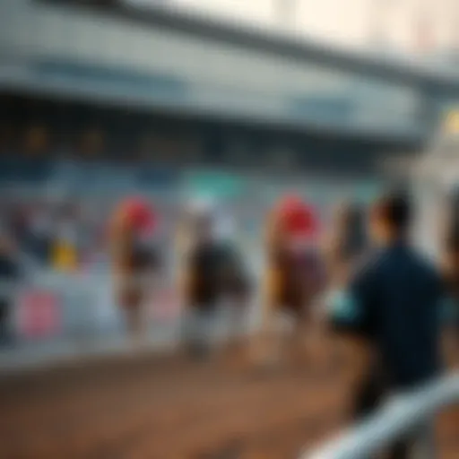 Detailed view of a horse race at Busan