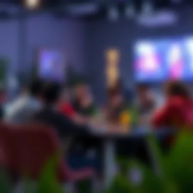 A community gathering of players discussing safe betting practices and strategies