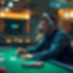 Conceptual representation of gambling addiction awareness