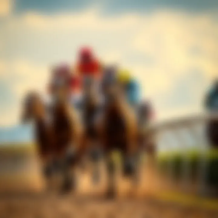 The Thrill of Horse Racing Illustration of horse racing excitement