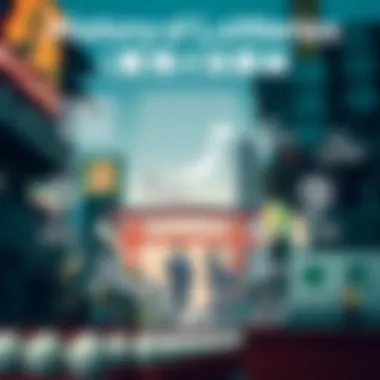 An infographic illustrating the history of lotteries in Japan, highlighting key milestones