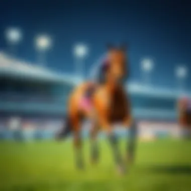 Thoroughbred Racehorse in Action Thoroughbred racehorse in action on the track