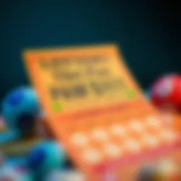 A vibrant representation of a lottery ticket with colorful elements.
