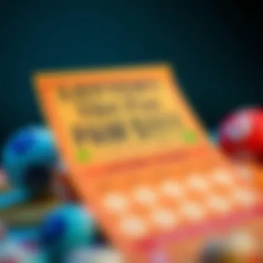 A vibrant representation of a lottery ticket with colorful elements.