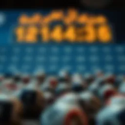 Visual representation of lottery number selections