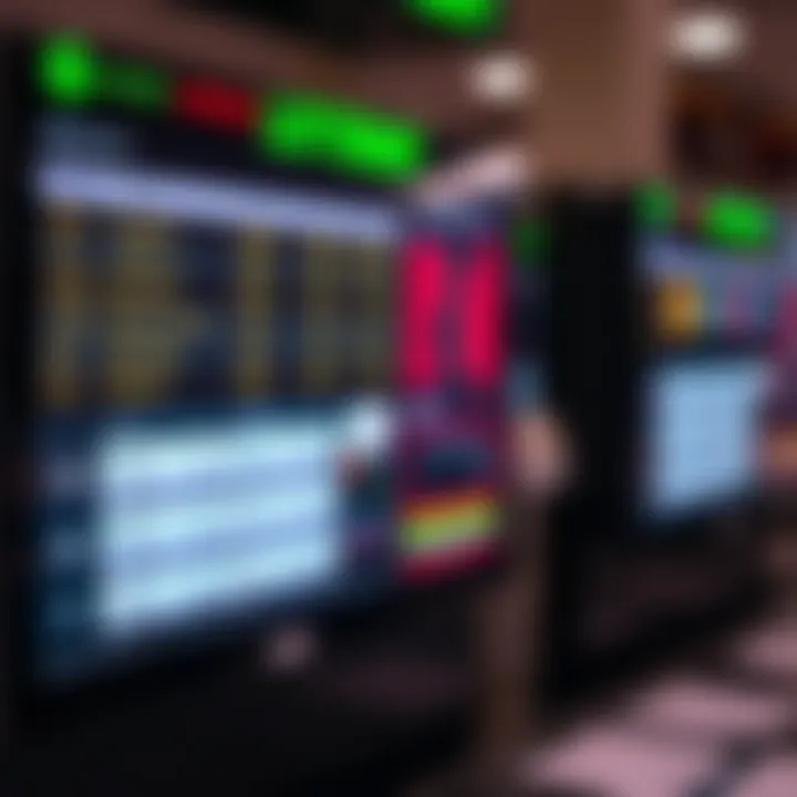 A digital interface displaying lotery results and statistics