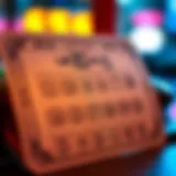 An intricate lottery ticket design showcasing numbers and symbols