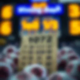 Lottery ticket showcasing possible winning numbers