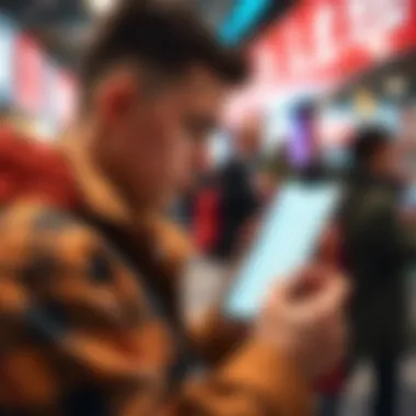 A person checking lottery results on a smartphone