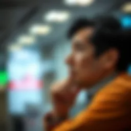 A thoughtful person contemplating their lottery win