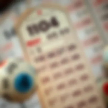 A ticket with various lottery numbers displayed