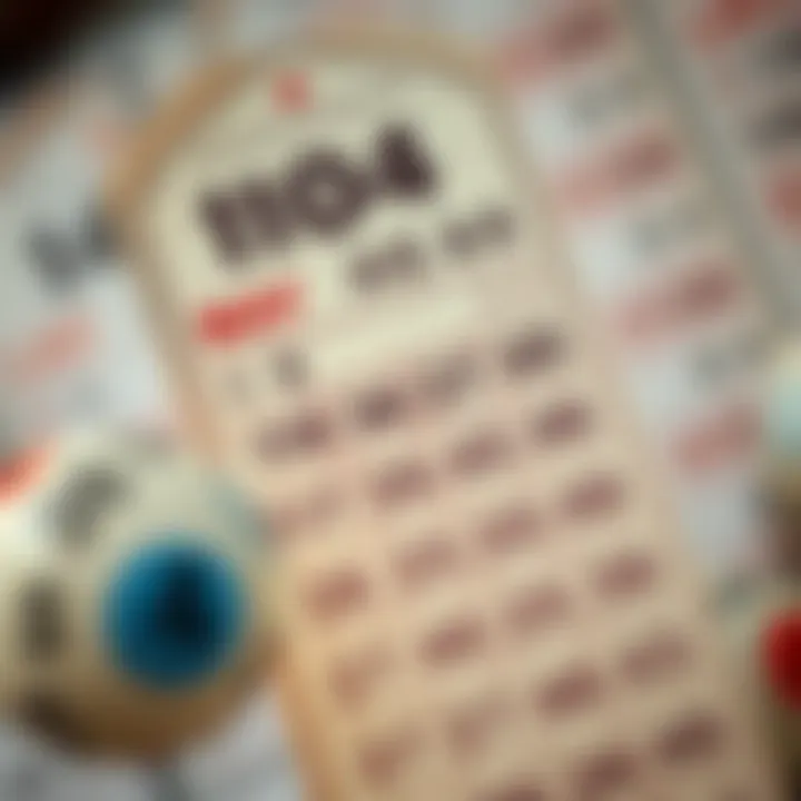 A ticket with various lottery numbers displayed