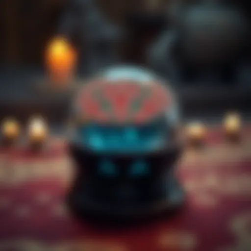 A mystical fortune teller's crystal ball