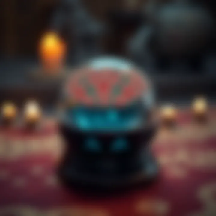 A mystical fortune teller's crystal ball