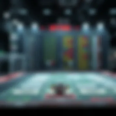 A strategic betting board with various options