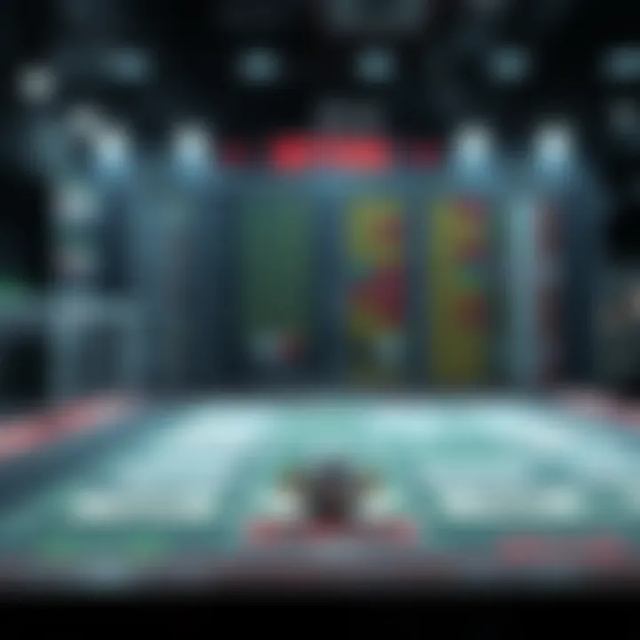 A strategic betting board with various options