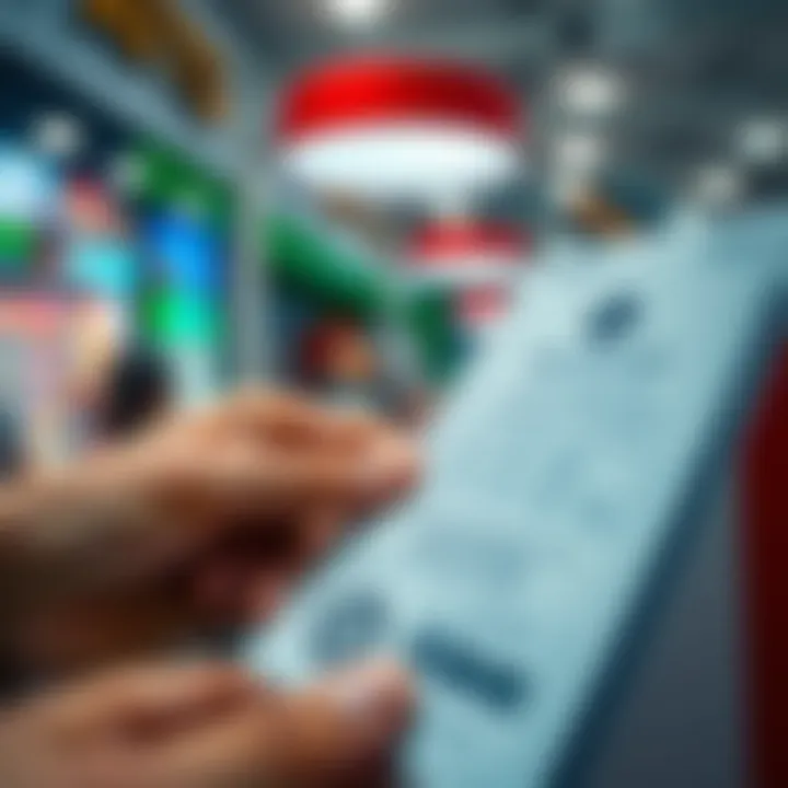 Close-up of a Lottery Ticket Purchase Close-up of a lottery ticket being purchased