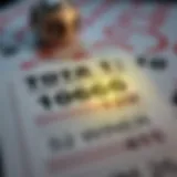 Lotto ticket with winning numbers highlighted