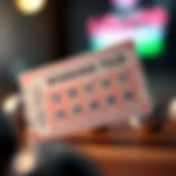 Lotto ticket showcasing winning numbers