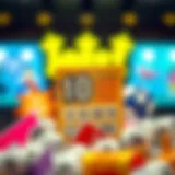 A vibrant depiction of a lottery ticket surrounded by colorful graphics