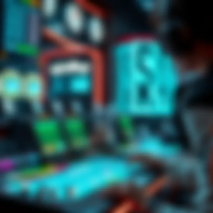 A futuristic concept of digital gambling