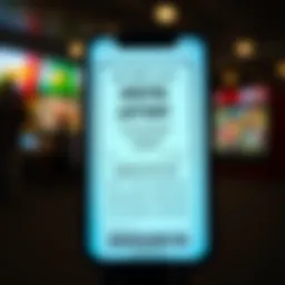 Digital lottery ticket on a smartphone