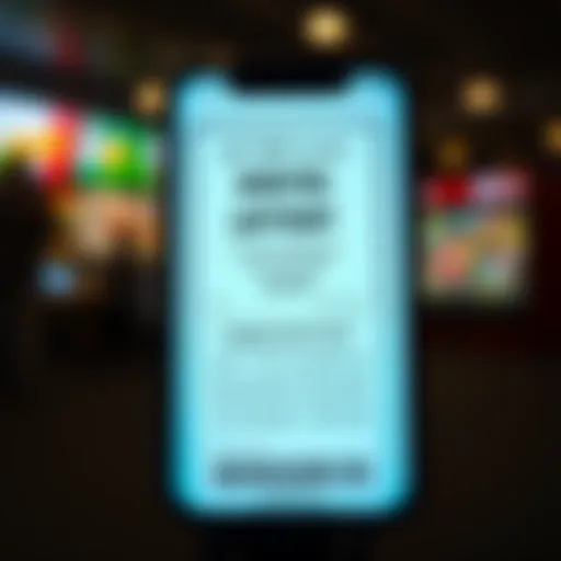 Digital lottery ticket on a smartphone