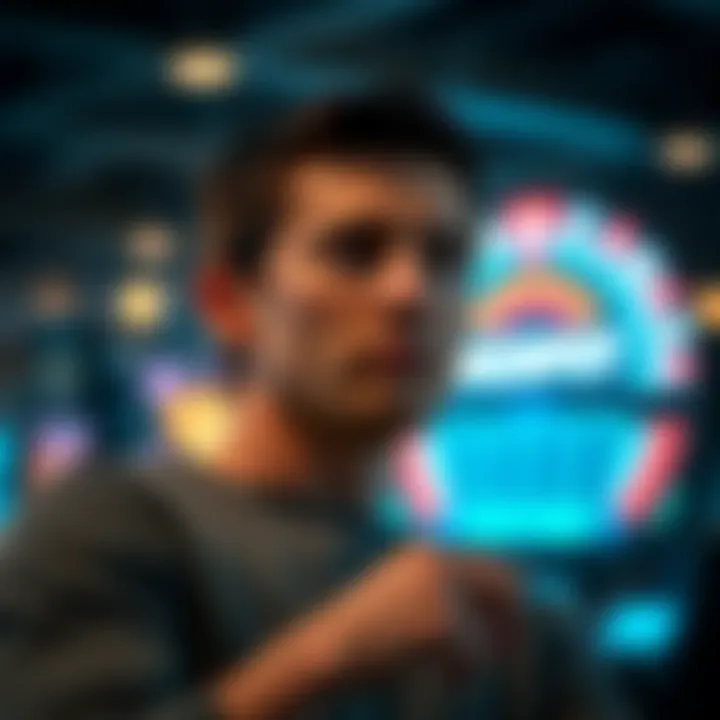 Contemplating Life Changes After the Jackpot A thoughtful individual reflecting on life changes post-win