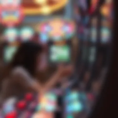 An enticing view of a slot machine in action