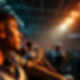 Intense sports competition atmosphere