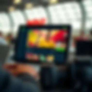 User interface of a betting site