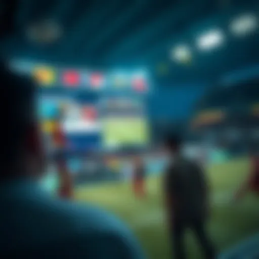 Dynamic sports streaming interface showcasing live matches