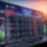 Dynamic sports betting interface showcasing live odds