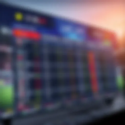 Dynamic sports betting interface showcasing live odds