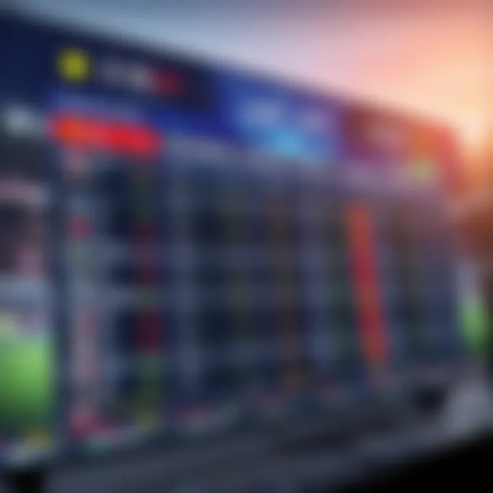 Dynamic sports betting interface showcasing live odds