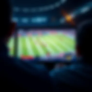 Live Sports Action on SportyView Screen displaying a live match