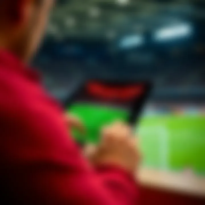 User engaging with the platform on a tablet