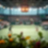 Dynamic tennis match broadcast showcasing live action