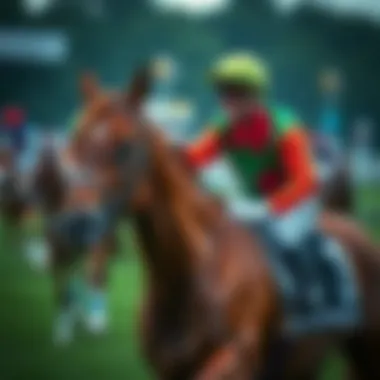 Jockey Influence in Races Jockey in colorful attire guiding a horse