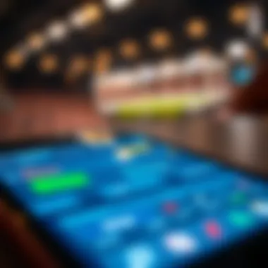 A detailed view of a betting interface on a mobile device